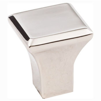 Jeffrey Alexander Marlo Collection 7/8" W Small Square Decorative Cabinet Knob in Polished Nickel