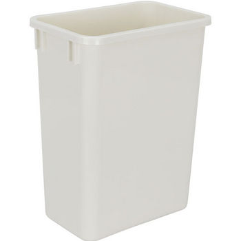 Waste Container, 35 Quart (8.75 Gallon), White, 9-7/16"W x 14-1/2"D x 18"H