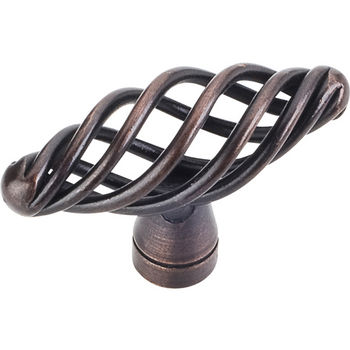Jeffrey Alexander Zurich Collection 2'' W Twisted Iron Cabinet Knob in Brushed Oil Rubbed Bronze
