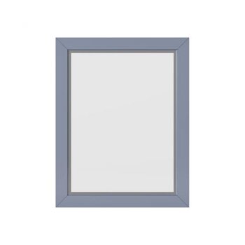 Jeffrey Alexander Cade Beveled Glass Mirror in Blue Steel Finish, 22" W x 1" D x 28" H