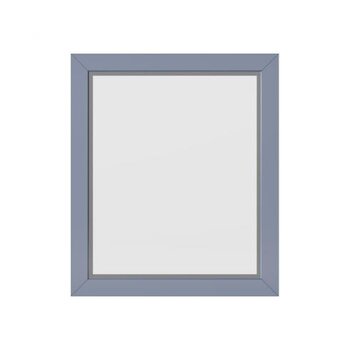 Jeffrey Alexander Cade Beveled Glass Mirror in Blue Steel Finish, 24" W x 1" D x 28" H