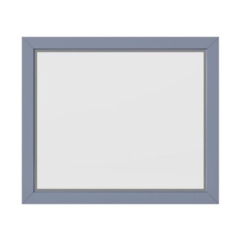 Jeffrey Alexander Cade Beveled Glass Mirror in Blue Steel Finish, 33" W x 1" D x 28" H