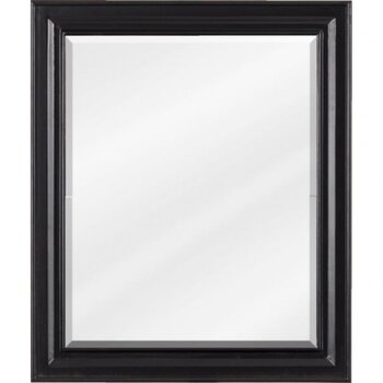 Jeffrey Alexander Douglas Beveled Glass Mirror in Black Finish, 20" W x 1" D x 24" H