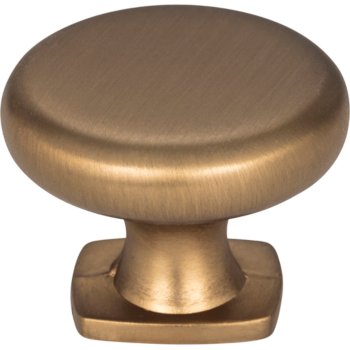 Jeffrey Alexander 1-3/8" Diameter Belcastel 1 Forged Look Flat Bottom Cabinet Knob in Satin Bronze