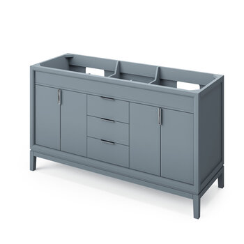 Jeffrey Alexander Theodora 60'' W Blue Steel Base Cabinet Only