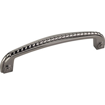 Jeffrey Alexander Rhodes Collection 5-13/16'' W Cabinet Pull with Rope Detail in Brushed Black Nickel