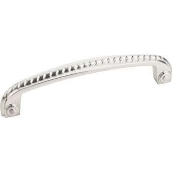 Jeffrey Alexander Rhodes Collection 5-13/16'' W Cabinet Pull with Rope Detail in Satin Nickel
