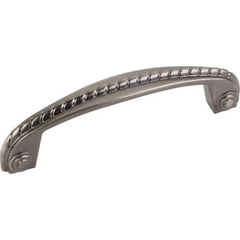 Jeffrey Alexander Rhodes Collection 4-1/2'' W Cabinet Pull with Rope Detail in Brushed Pewter