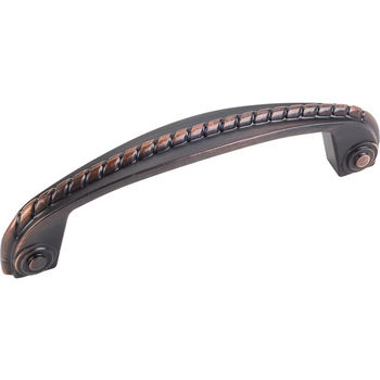 Jeffrey Alexander Rhodes Collection 4-1/2'' W Cabinet Pull with Rope Detail in Brushed Oil Rubbed Bronze