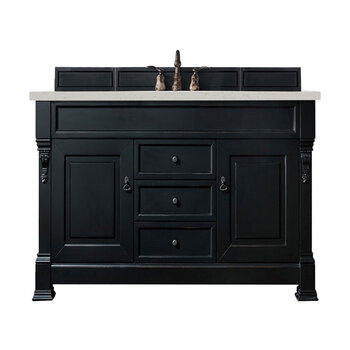 James Martin Furniture Brookfield 60'' Single Vanity, Antique Black w/ 3 cm (1-3/8'') Thick Lime Delight Quartz Top and Rectangle Undermount Sink Product View
