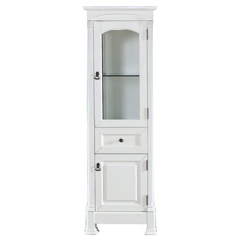 James Martin Furniture Brookfield 20'' Linen Cabinet in Bright White, 20-1/2'' W x 16-5/16'' D x 65'' H
