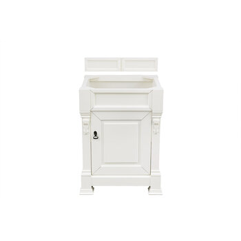 James Martin Furniture Brookfield 26'' W Bright White Single Vanity, No Countertop