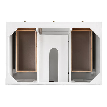 James Martin Furniture Breckenridge 36'' Single Vanity in Bright White, Base Cabinet Only