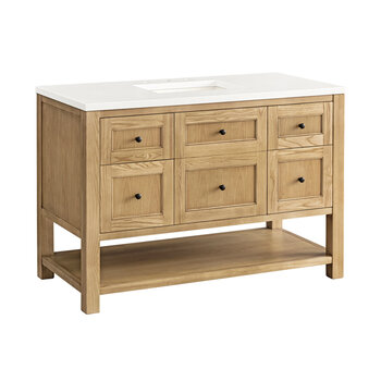 James Martin Furniture Breckenridge 48'' Single Vanity in Light Natural Oak, Base Cabinet Only