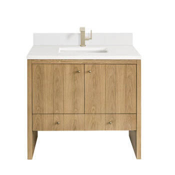Hudson 36'' W Single Bathroom Vanity in Light Natural Oak