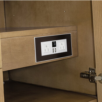 James Martin Furniture Hudson 60'' Single Vanity in Light Natural Oak, Base Cabinet Only