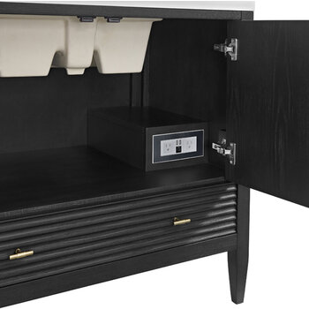 James Martin Furniture Myrrin 36'' Vanity, Carbon Oak Base Cabinet Only Outlet View