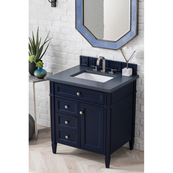 James Martin Furniture Victory Blue Cabinet / Charcoal Soapstone Top