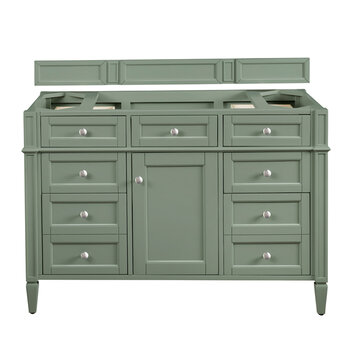 James Martin Furniture Brittany 48'' Single Vanity in Smokey Celadon, Base Cabinet Only