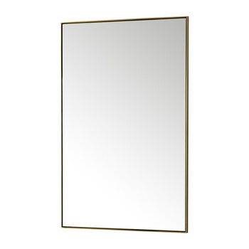 James Martin Furniture Rohe 26'' W x 40'' H Wall Mounted Mirror with Champagne Brass Frame