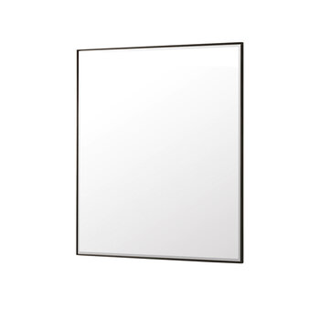 James Martin Furniture Rohe 36'' W x 42'' H Wall Mounted Mirror with Matte Black Frame