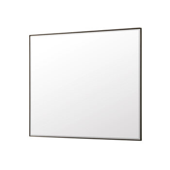 James Martin Furniture Rohe 48'' W x 40'' H Wall Mounted Mirror with Matte Black Frame