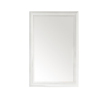James Martin Furniture Glenbrooke 26'' W x 40'' H Wall Mounted Rectangle Mirror with Bright White Frame
