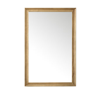 James Martin Furniture Glenbrooke 26'' W x 40'' H Wall Mounted Rectangle Mirror with Light Natural Oak Frame