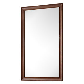 James Martin Furniture Glenbrooke 26'' W x 40'' H Wall Mounted Rectangle Mirror with Mid-Century Walnut Frame