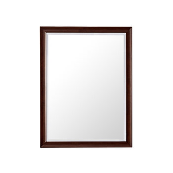 James Martin Furniture Glenbrooke 30'' W x 40'' H Wall Mounted Rectangle Mirror with Burnished Mahogany Frame