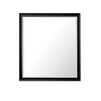 James Martin Furniture Glenbrooke 36'' W x 40'' H Wall Mounted Rectangle Mirror with Black Onyx Frame