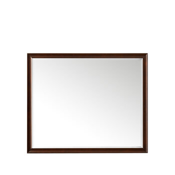 James Martin Furniture Glenbrooke 48'' W x 40'' H Wall Mounted Rectangle Mirror with Burnished Mahogany Frame