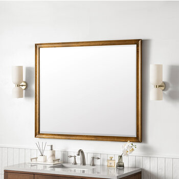 James Martin Furniture Glenbrooke 48'' W x 40'' H Wall Mounted Rectangle Mirror with Country Oak Frame