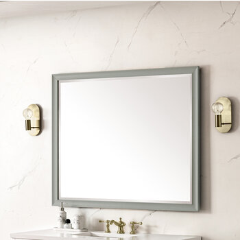 James Martin Furniture Glenbrooke 48'' W x 40'' H Wall Mounted Rectangle Mirror with Urban Gray Frame