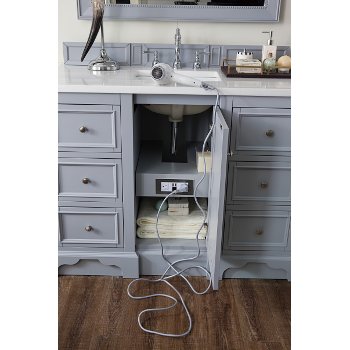 James Martin Furniture 48'' Silver Gray w/ Arctic Fall Top Outlet Illustration