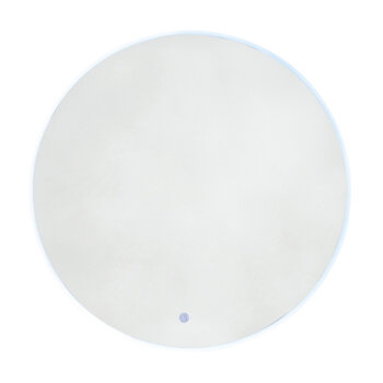 James Martin Furniture Orlando 36'' Diameter Round LED Wall Mounted Mirror in Frosted Acrylic, 36'' Diameter x 1-3/8'' D