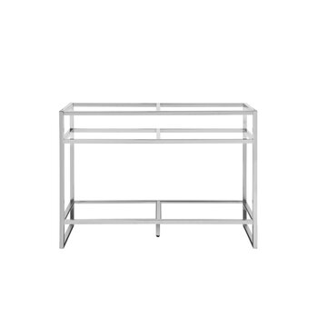 James Martin Furniture Boston 47'' W Double Basin Stainless Steel Sink Console Frame Only in Brushed Nickel