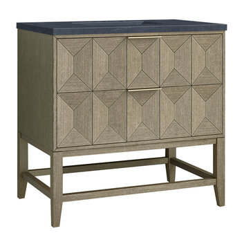 James Martin Furniture Emmeline 36'' Pebble Oak w/ Charcoal Soapstone Top Product View