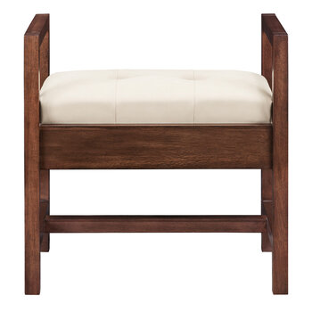 James Martin Furniture Addison 24-1/2'' W Upholsted Bench in Mid Century Acacia