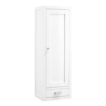 James Martin Furniture Addison 12'' Depth Petitie Tower Hutch, Right Side, Glossy White, 14-7/8'' W x 11-7/8'' D x 45'' H