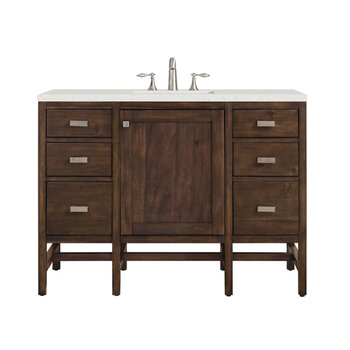 James Martin Furniture Addison 48'' Single Vanity, Mid-Century Acacia w/ 3 cm (1-3/8'') Thick Lime Delight Quartz Top and Rectangle Undermount Sink Product View