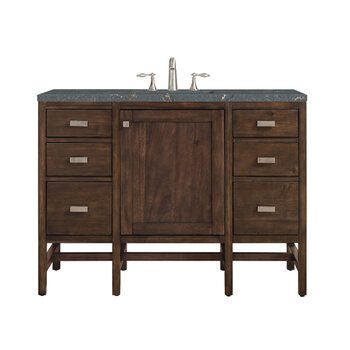 James Martin Furniture Addison 48'' Single Vanity, Mid-Century Acacia w/ 3 cm (1-3/8'') Thick Parisien Bleu Quartz Top and Rectangle Undermount Sink Product View