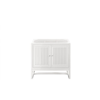 James Martin Furniture Athens 36'' W Single Vanity Cabinet, Glossy White
