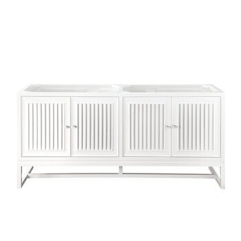 James Martin Furniture Athens 72'' W Double Vanity Cabinet, Glossy White