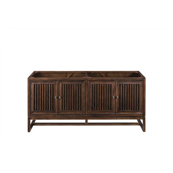 James Martin Furniture Athens 72'' W Double Vanity Cabinet, Mid Century Acacia