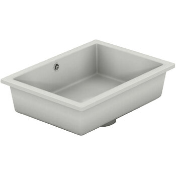 James Martin Furniture Rectangular Undermount Solid Surface Sink in Glossy Dove Gray, 19-7/16'' W x 14-5/16'' D x 4-5/16'' H