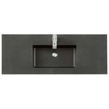 James Martin Furniture 47-1/4'' W Single Sink Top in Charcoal Black, 47-1/4'' W x 18-1/8'' D x 6'' H
