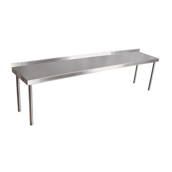 John Boos Stainless Steel Overshelf - For Maple Top Tables, Single Overshelf, Rear Mount
