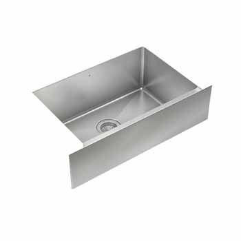 JULIEN ProInox H75 Collection 28" Undermount with Apron Front, Single Bowl Kitchen Sink in Stainless Steel