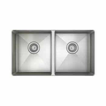JULIEN ProInox H75 Collection ADA Undermount Equal Double Bowl Kitchen Sink in Stainless Steel, 31"W x 18"D x 5-1/2"H